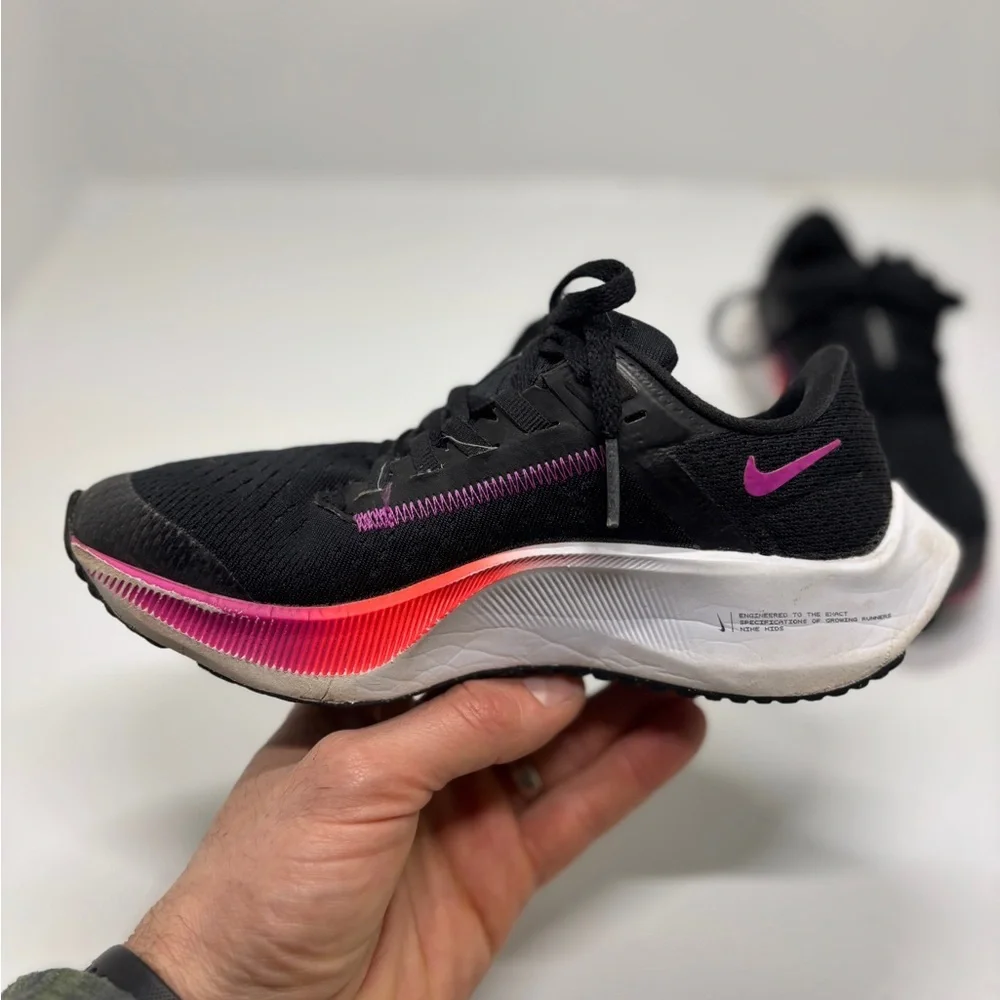 Nike Air Zoom Pegasus 38 Black Pink Running Shoes Youth 1.5Y Womens 3 CZ4178-021